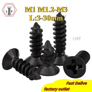 ((Black Carbon Steel) KA Phillips Countersunk Self-Tapping Wood Screw Phillips Countersunk Self-Tapp