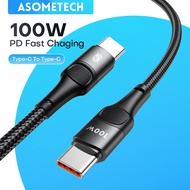 ASOMETECH PD 100W 60W USB C To USB Type C Cable Cord Quick Charge 4.0 5A Fast Charger For Huawei Sam