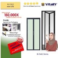 Vitally Bi-fold Door Toilet Aluminum Folding Door Toilet Door Pintu Lipat Tandas Pintu Lipat Bilik A