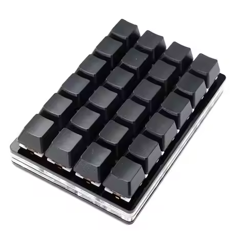 RGB Mechanical Macropad Macro Custom Black White 24 Keys Mini USB Keyboard Programming Copy Paste Bu
