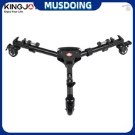 Kingjoy VX-600 Pro 3 Tripod Wheels Pulley Universal Folding Camera Tripod Dolly Base Stand w/ Nylon 