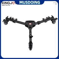 Kingjoy VX-600 Pro 3 Tripod Wheels Pulley Universal Folding Camera Tripod Dolly Base Stand w/ Nylon Carrying Bag Max. Load 20Kg