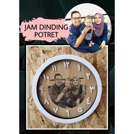 Shocking sale💥JAM DINDING UKIR POTRET | VIRAL🔥MURAH🔥BERKUALITI untuk Hiasan Rumah