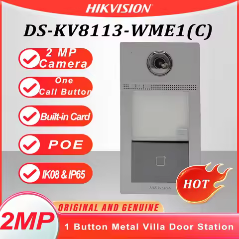 Hikvision 2MP Outdoor Video Intercom Station with Card Reader Two-way Audio And Mobile App Control P