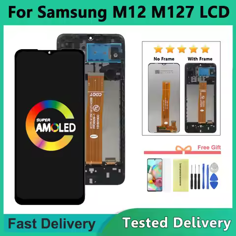 6.5'' For Samsung M12 M127 LCD with frame Display Touch Screen Digitizer Assembly For Samsung SM-M12