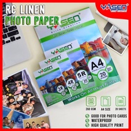 Yasen RC Linen Woven Premium Photo Paper 260gsm Resin Coated A4 5R 4R 3R Size (20 Sheets / Pack)