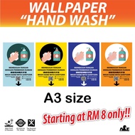 Covid 19 SOP Awareness (Hand Wash) - Wallpaper/ Poster  [A3]