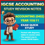 IGCSE Accounting (0452) Notes | 2026 EXAM | Year 10 & 11 | Exam Quick Study | Email Delivery
