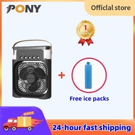 Portable air conditioner USB Fan air cooler Fan Aircond Humidifier Purifier Mist Cooler with 7 LED Light Kipas mini-PONY