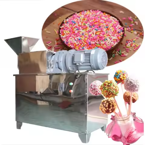 Auto Vermicelli Extruder Cake Decoration Rainbow Edible Free Sugar Confetti Candy Making Machine Pea