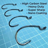 【KTE】x4 Strong Weedless Hook SP Mata Kail Silencer Casting Toman Haruan Zman Worm Hook Soft Plastik 