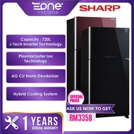Sharp 720L Pelican Refrigerator SJP882MFGK (NEW) | Peti Sejuk | Peti Ais