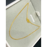 Rantai Leher Kotak Emas 375 Panjang 916 Gold Necklace Hypoallergenic Necklace Women