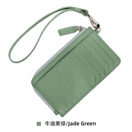 กระเป๋าสตางค์แบบสั้นสำหรับผู้หญิง RFID สำหรับผู้หญิงชุดหนังวัวแท้กระเป๋าคลัตช์ขนาดเล็กความจุเยอะซองใ