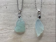 岫玉天青凍玉蘭花/如意吊墜（單個計）