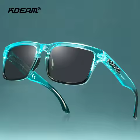 KDEAM Outdoor Mountaineering Sunglasses Polarized Unisex Size Color Focus Retro Glasses Men