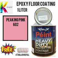 EPOXY FLOOR COATING 602 PEAKING PINK 1LITRE