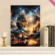 500/1000 Pieces Jigsaw Puzzle Surreal Starry Sky Ocean Sailboat Jigsaw Puzzle Educational Toy for Ki