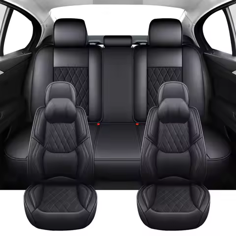 Universal Full Set PU Car Seat Covers For Audi A3 8y 8p A4 B7 B8 Q2L Q3 Q5 Q7 4L A6 C5 4F C6 Auto Lu