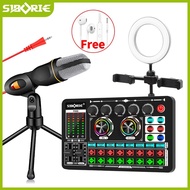 Soundcard Package For live soundcard F999+SF666/MS33/36/38 Mic+E10 Headset+Ring Light Complete Packa