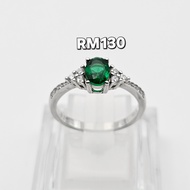 Cincin Perempuan Perak Original 925 (Silver Ring 925) (Cincin batu ) (Cincin Moden) #Warna batu boleh pilih pm seller