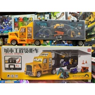 904 Truck Transport 1:50 - Truck toy set carrying 6 small vehicles powered by momentum, construction