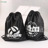 [Orange] Drawstring Storage Bags for Outdoor Sports, Gym, Football, Volleyball, Oxford Fabric, By SG