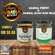 COMBO A- SAMBA PENYET & SAMBAL HIJAU IKAN BILIS by BUMBUQ