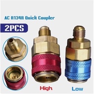 ACProS R134a Car Adapter 2 Pcs Auto Aircond Freon R134a Refrigerant Quick Coupler Connector Fitting 
