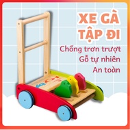 Xe tập đi gỗ - xe gà tập đi hình con gà cho bé - ASHAKI