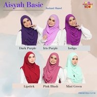 [LVM] SG Seller Aisyah Basic Tudung Instant/ Instant Shawl Firdieyra Satu Muka Bubble Chiffon material minimal ironing