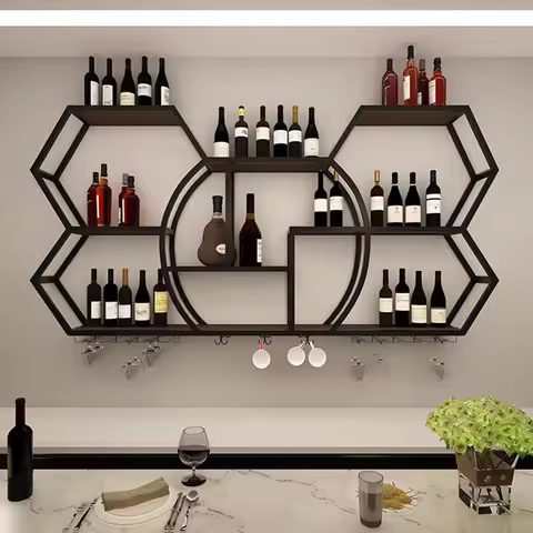 Vinera Liquor Wine Cabinets Showcase Home Bar Shelf Wall Mounted Alcohol Cabinets Cocktail Space Sav