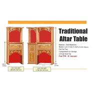 Altar Cabinet 3ft. / 4.5ft Traditional altar Chinese altar table Prayer Table, Free Delivery & Assem