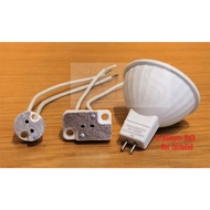 CERAMIC LED HALOGEN BULB HOLDER MR16/GU5.3/MR11/G4 PORCELAIN LAMP HOLDER CERAMIC LAMP HOLDER ROUND, 