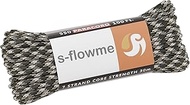 s-flowme J12 Paracord 7 Cores, 0.2 in (4 mm) x 98.4 ft (30 m), Load Capacity 550 lbs (250 kg), Craft