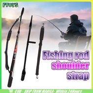 Shipped In 24 Cm.fishing Rod Strap Steel + Plastic Portable 58-130CM Practical Easy To Store Non-Sli