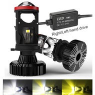 CO LIGHT 3 Colors led light Plug And Play Car Mini H4 LED Headlight Projector Lens No Radio Interfer