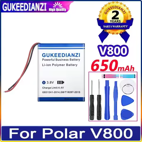 Bateria Rechargeable Battery 502530 (2line) 650mAh For Polar V800 Sport Watch For Datakam G5 Real Rr