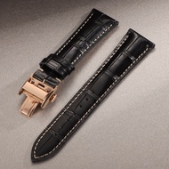 Watchband 18mm 19mm 20mm 21mm 22mm Men Women Cowhide Strap for Longines Butterfly Clasp Universal Wa