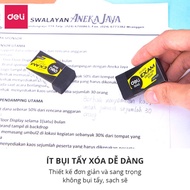 SET of 3 Deli 2B / 4B Pencil Erasers, Black, Cleans Less Debris, Compact Eraser - Suitable for Drawi