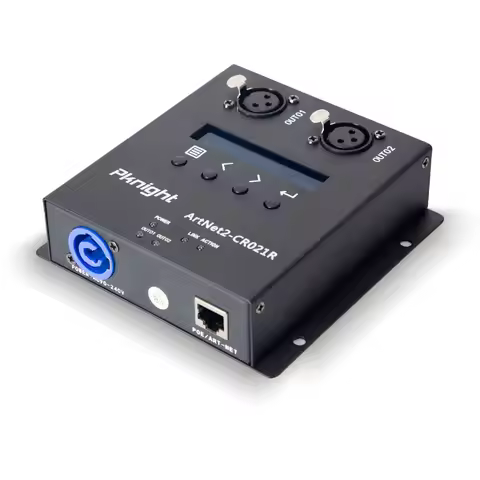 Pknight Bi-direction ArtNet DMX 512 Ethernet Lighting Controller Interface，2 Universe/Truss Mountabl