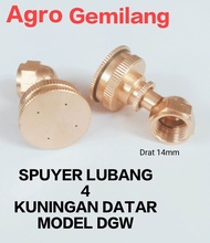 Nozzle Sprayer dgw lubang 4 Kabut model rata dgw spuyer nosel lubang 4 Kuningan spuyer Lubang 4 untu