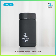BEST SELLER One Two Cups Botol Minum Termos Air Panas Dingin Stainless Steel 400ml / botol minum kop