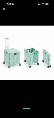 【全新未拆】高露潔 摺疊購物車 / 摺疊買餸車 (薄荷綠 / 四輪萬向輪)