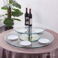 Tempered Glass Hotel Turntable Turntable Heightened Display Wholesale Two-Layer Double-Layer Table D
