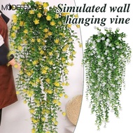 Realistic Plastic Hanging Vine Decor - 76cm Artificial Plant with Detailed Leaves, Lightweight Wall 