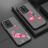 Matte Phone Case Skin Feeling Flamingo Mommy Baby Love For Vivo S1 S5 S6 S9 S9E T1 Z1 Z6 V11I V5 V23E V20SE X21UD X70 X60 PRO PLUS 5G Y91 Y93 Y91C IQOO5 IQOO7 IQOO NEO3  NEO5