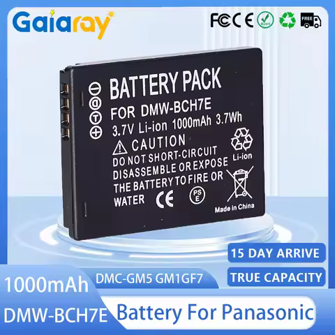 DMW-BCH7E Camera Battery 3.7V 1000mAh DMC-GM5 GM1 DMC-GF7 Rechargeable Battery for Panasonic DMW-BLH