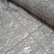 Kain Brokat Brukat Gliter Per Gulungan bahan gamis kebaya mewah ukuran 45m x 1.5m glitter