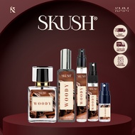 SKUSH WOODY Parfum High Quality, Minyak Wangi Lelaki & Wanita, Aroma Mewah, Tahan Lama 24-72 Jam